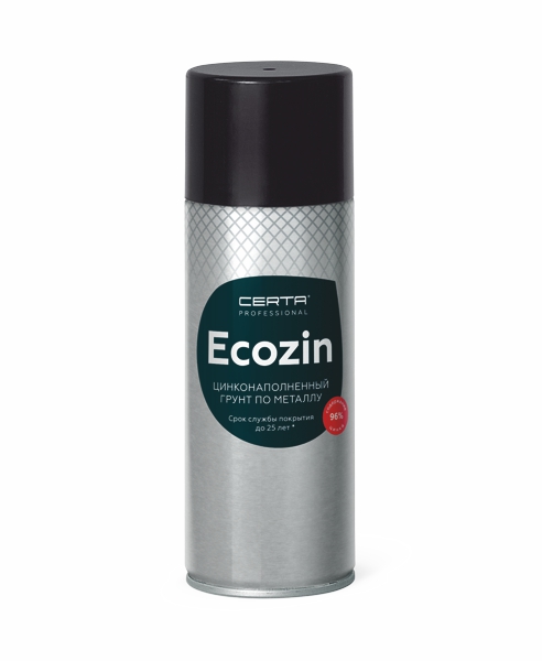Цинконаполненный грунт по металлу ECOZIN 96%, серый (аэрозоль)
