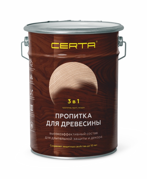 Пропитка по древесине 3в1 CERTA бесцветная 5,5 л