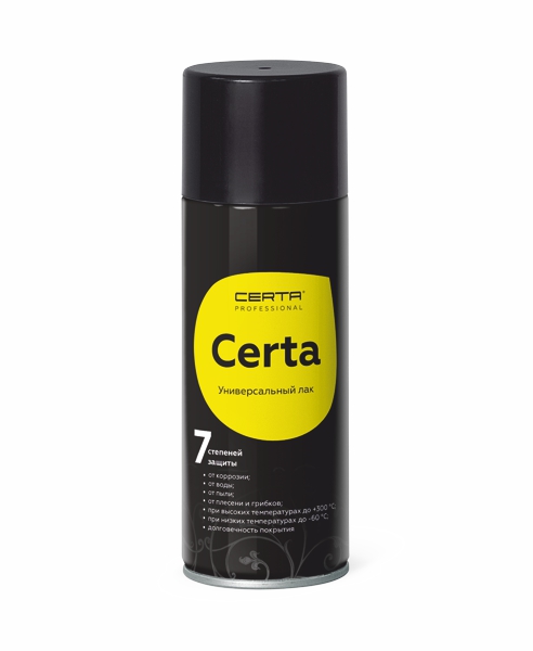 Лак универсальный ""7 степеней защиты"" до 300°С CERTA (аэрозоль)