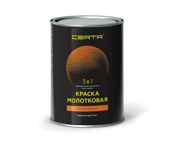 Товар Краска молотковая 3в1 CERTA золотистый (0,8)