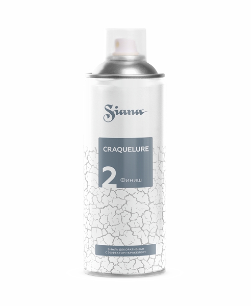 Эмаль для декора SIANA Craquelure финишный слой красный (аэрозоль)