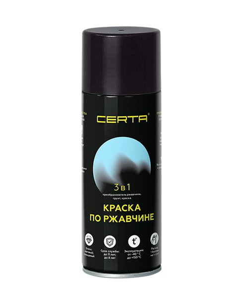 Товар CERTA краска по металлу и ржавчине 3в1 слоновая кость глянцевый ~RAL 1015 (аэрозоль)