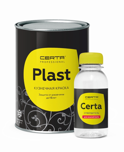 CERTA-PLAST PRO 2К (двухупаковочный) черный (8,6кг+0,45кг)