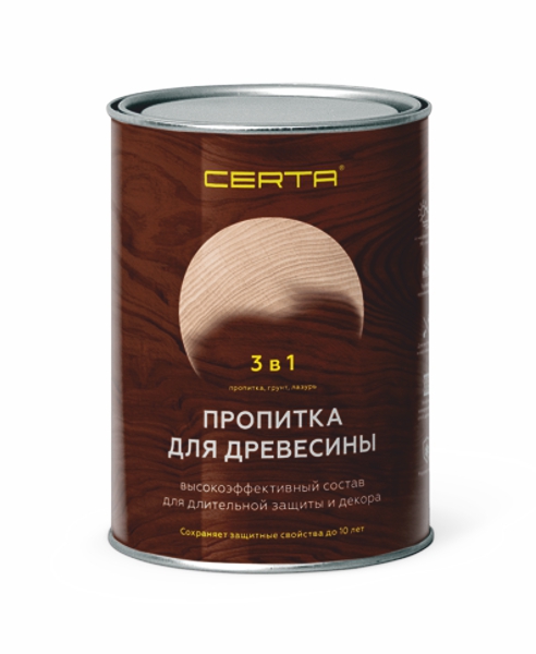 Пропитка по древесине 3в1 CERTA махагон (0,9л)
