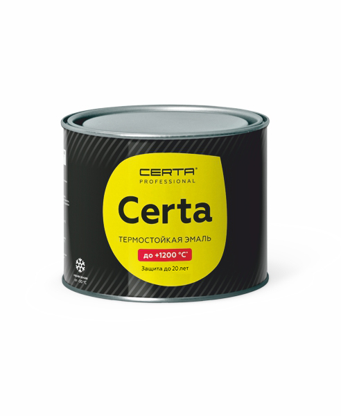 Товар Эмаль антикоррозионная термостойкая CERTA до 500°С зеленый (~RAL 6002) (0,4кг)