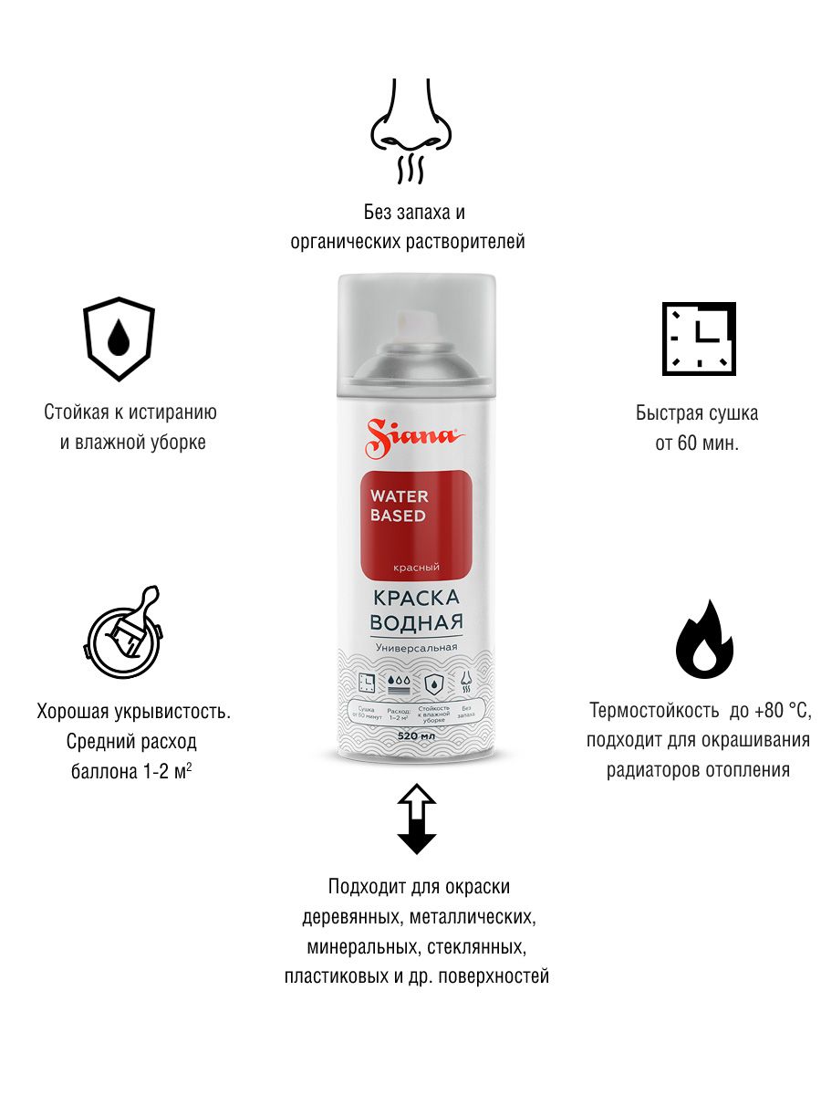 Товар Siana Water Based Черный 520 мл