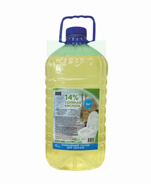 Товар Средство моющее Соляная кислота 14% BARRO 5,0л