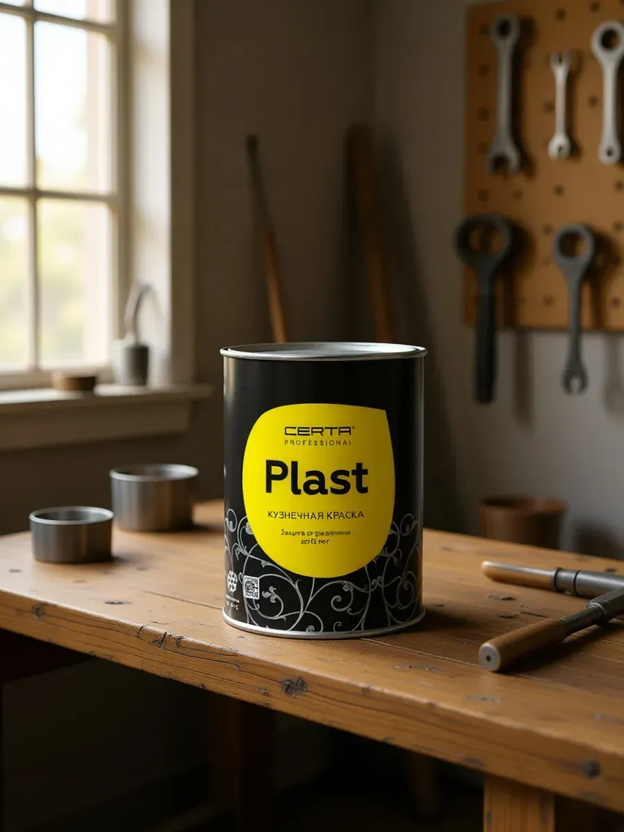 Товар Кузнечная краска CERTA-PLAST зеленый (RAL 6005) 0,8 кг